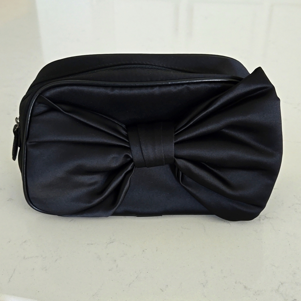 CHRISTIAN DIOR bow pouch 8 x 5 in vintage DIOR clutch BOW DIOR